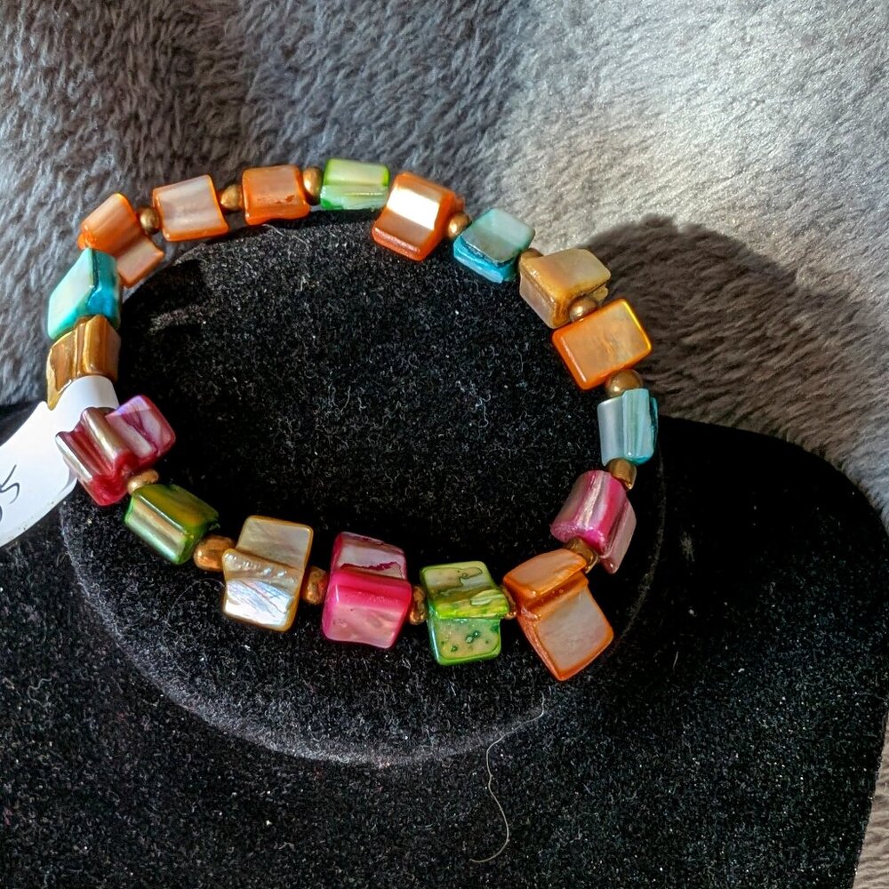 Vintage Abalone Stacker Bracelet #35